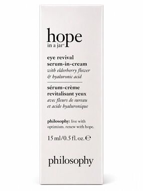 Philosophy Hope In A Jar Eye Revival Serum In Cream 0.5 Oz NWT Hyaluronic